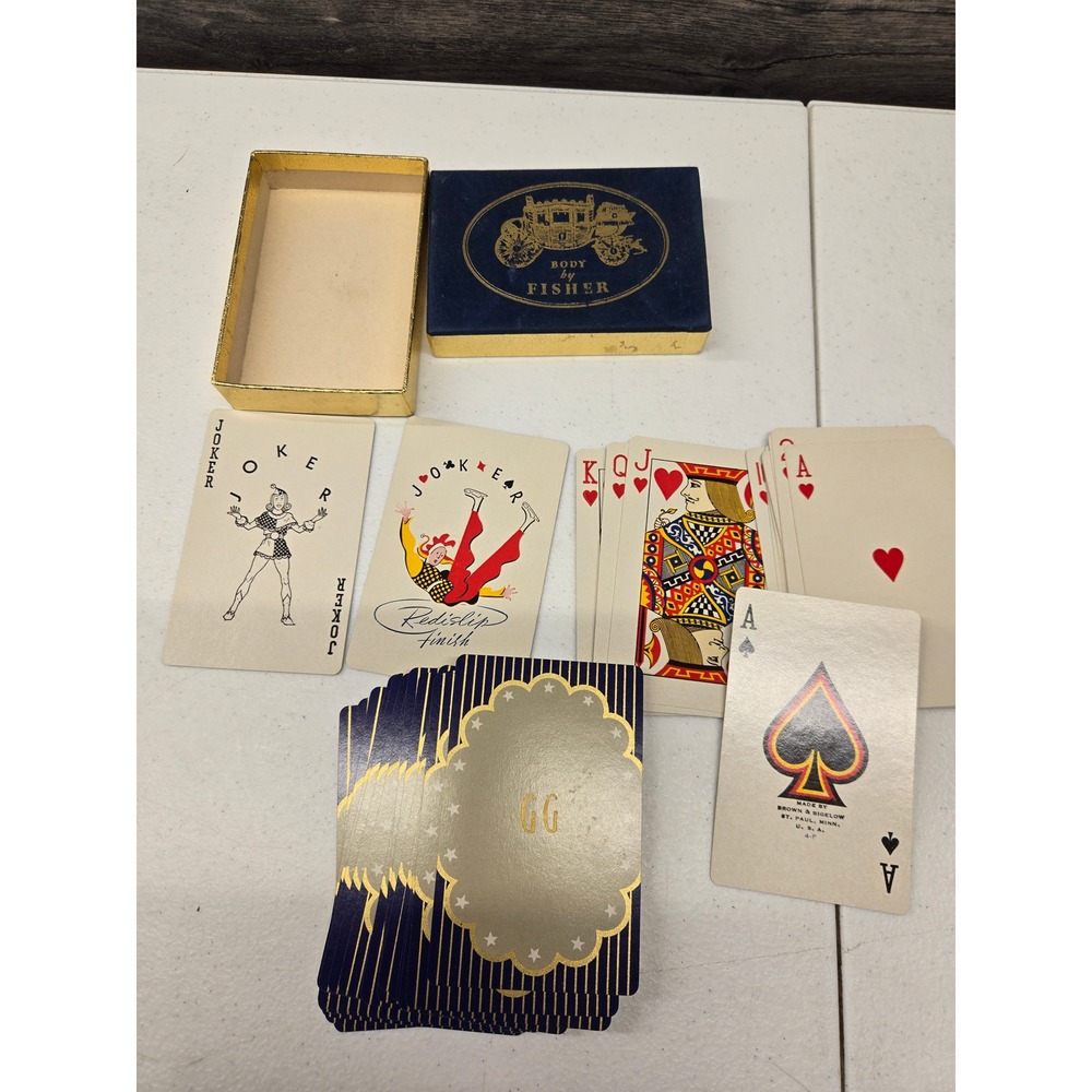 Vintage Body by Fisher Playing Cards Brown & Bigelow GM Advertising Deck GG Box